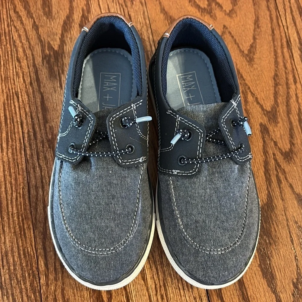 Μax + Jake boys Bradley slip on textile casual shoes denim / faux leather 12M